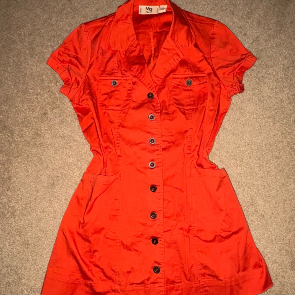 MG Originals Orange Button-Up Dress